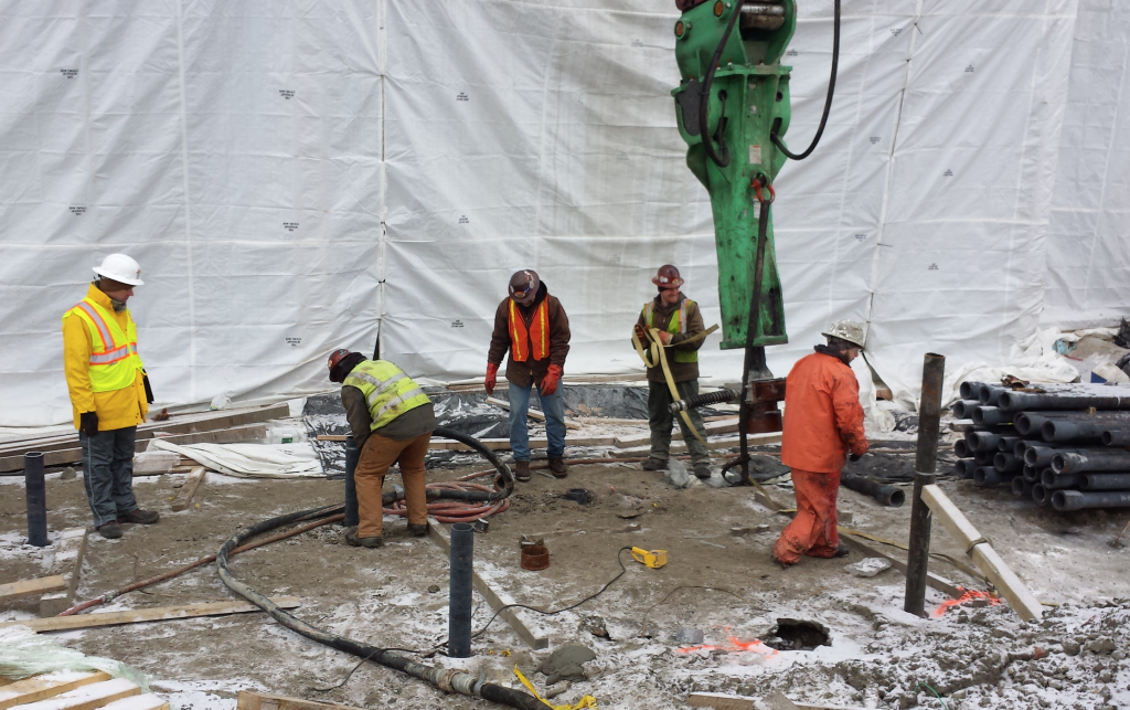 Ductile Iron Piles Used in North Point Construction