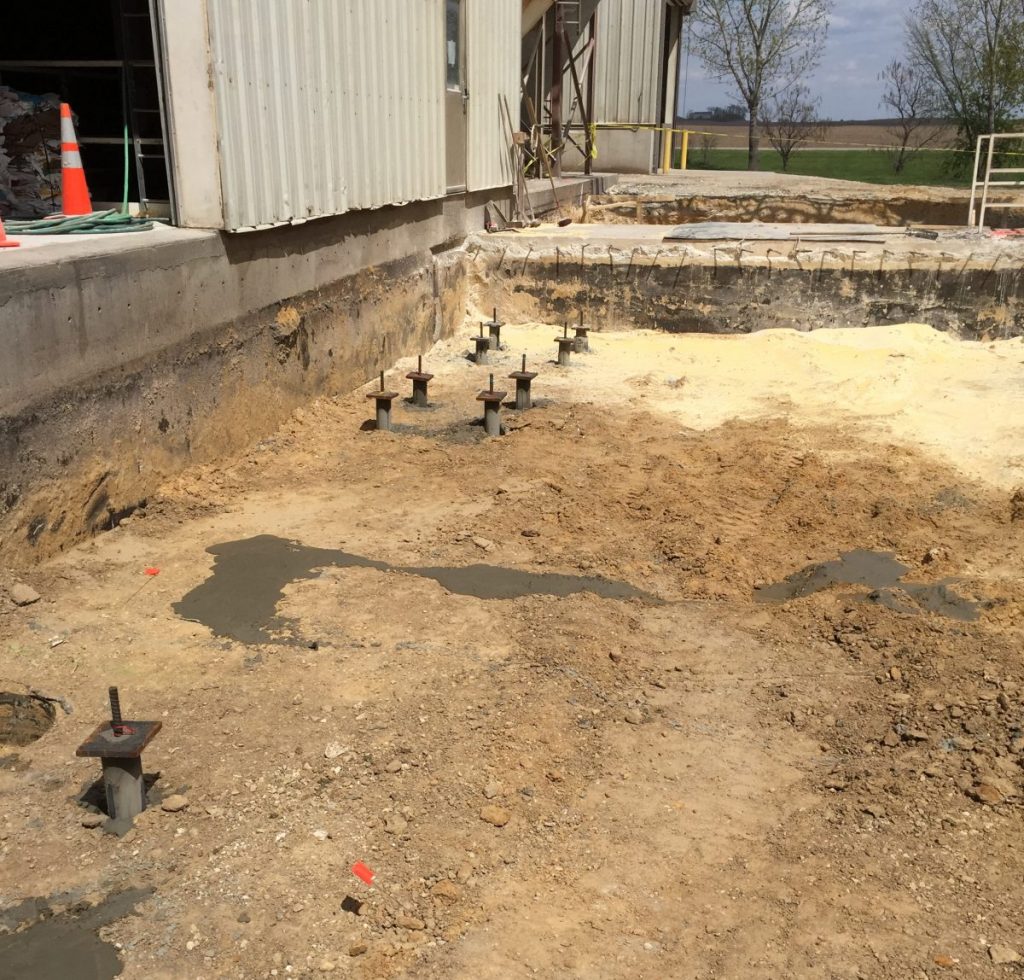 ductile iron piles provide mat foundation support